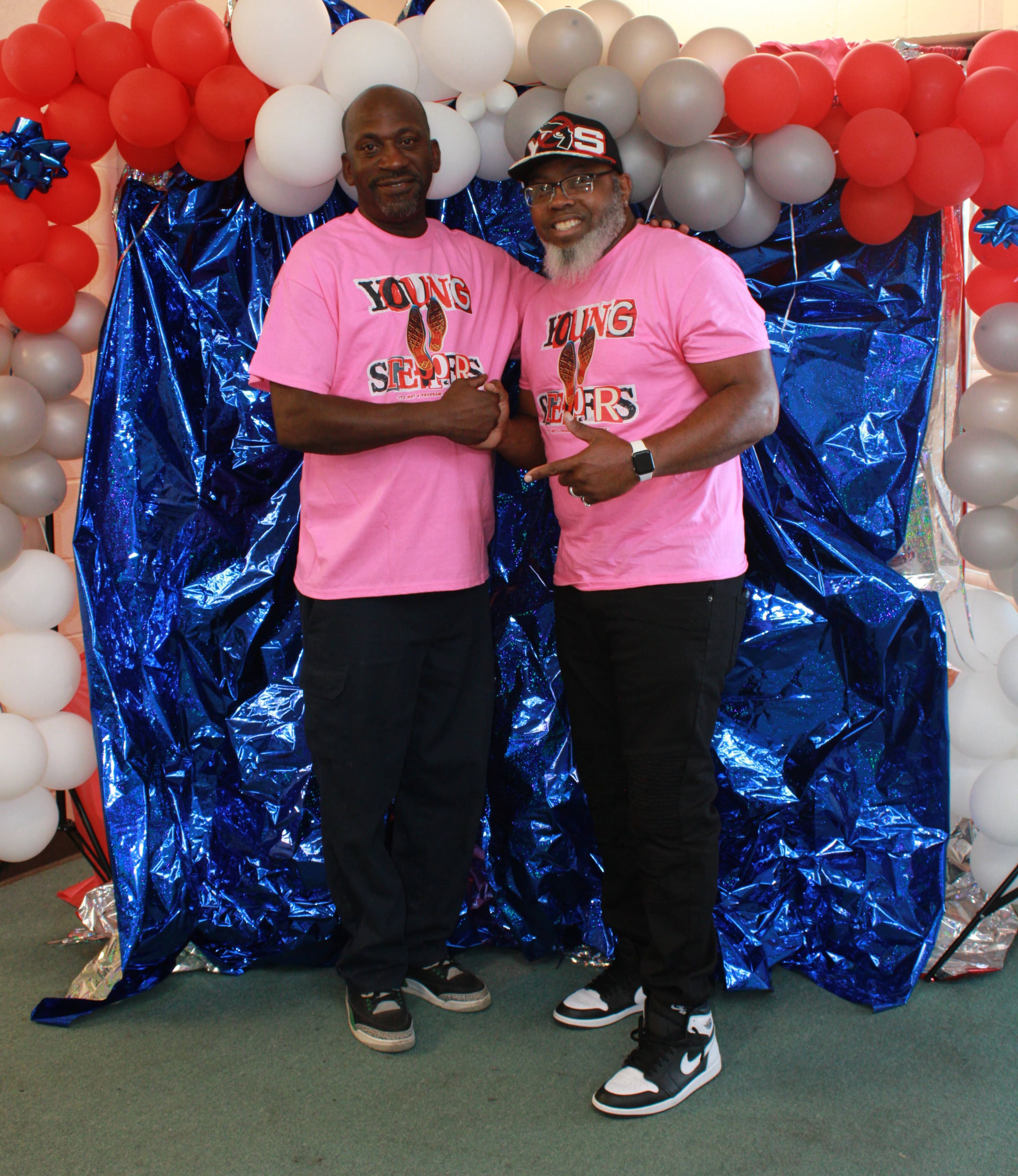 Young Steppers mentors at community event